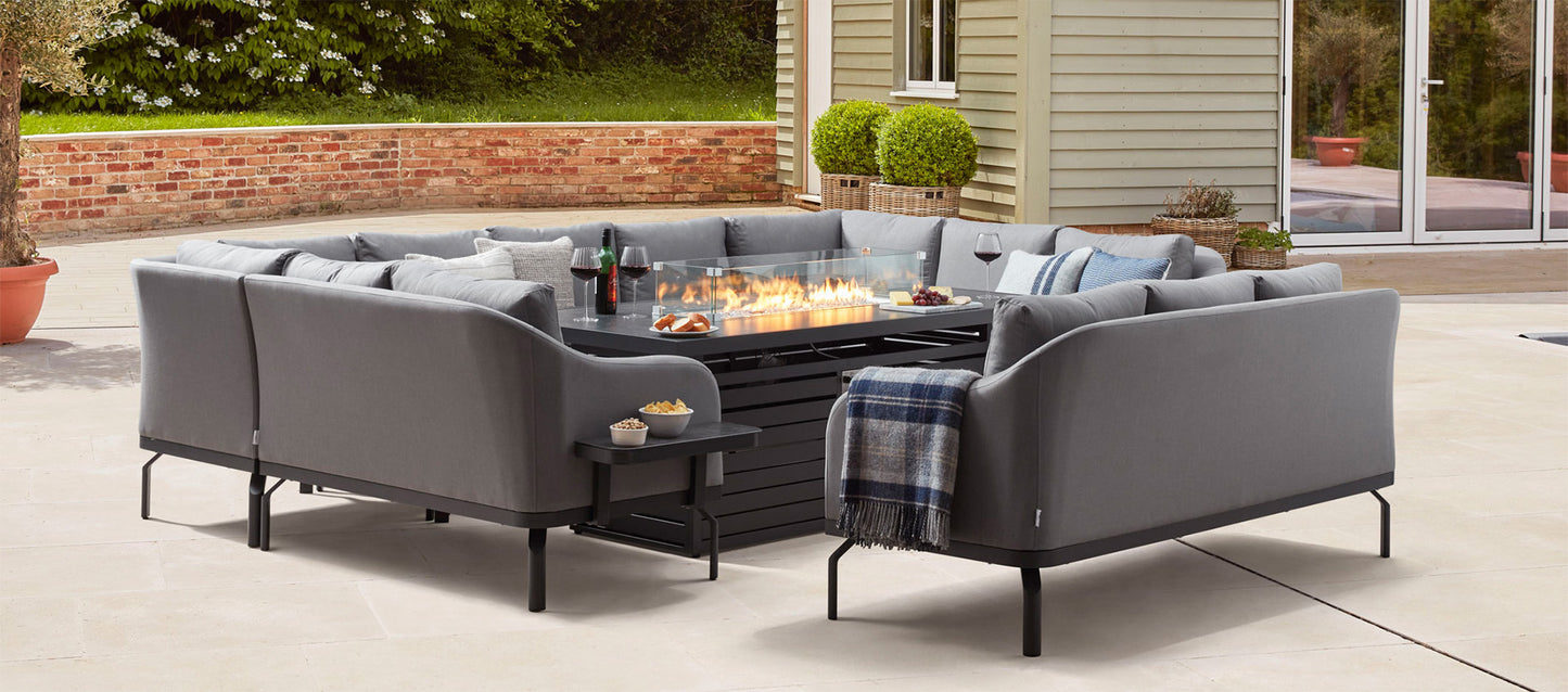 Belgravia 5G - U Shaped Sofa Combo with Fire Pit Table