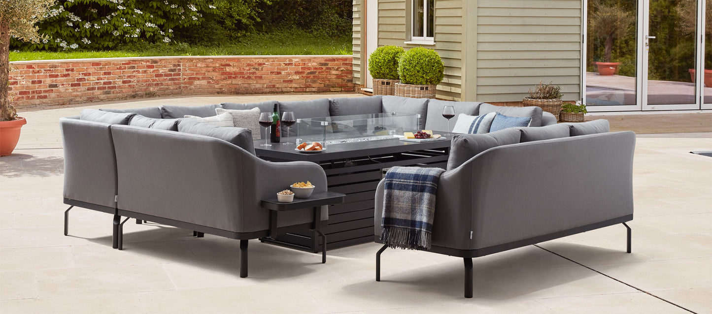 Belgravia 5G - U Shaped Sofa Combo with Fire Pit Table