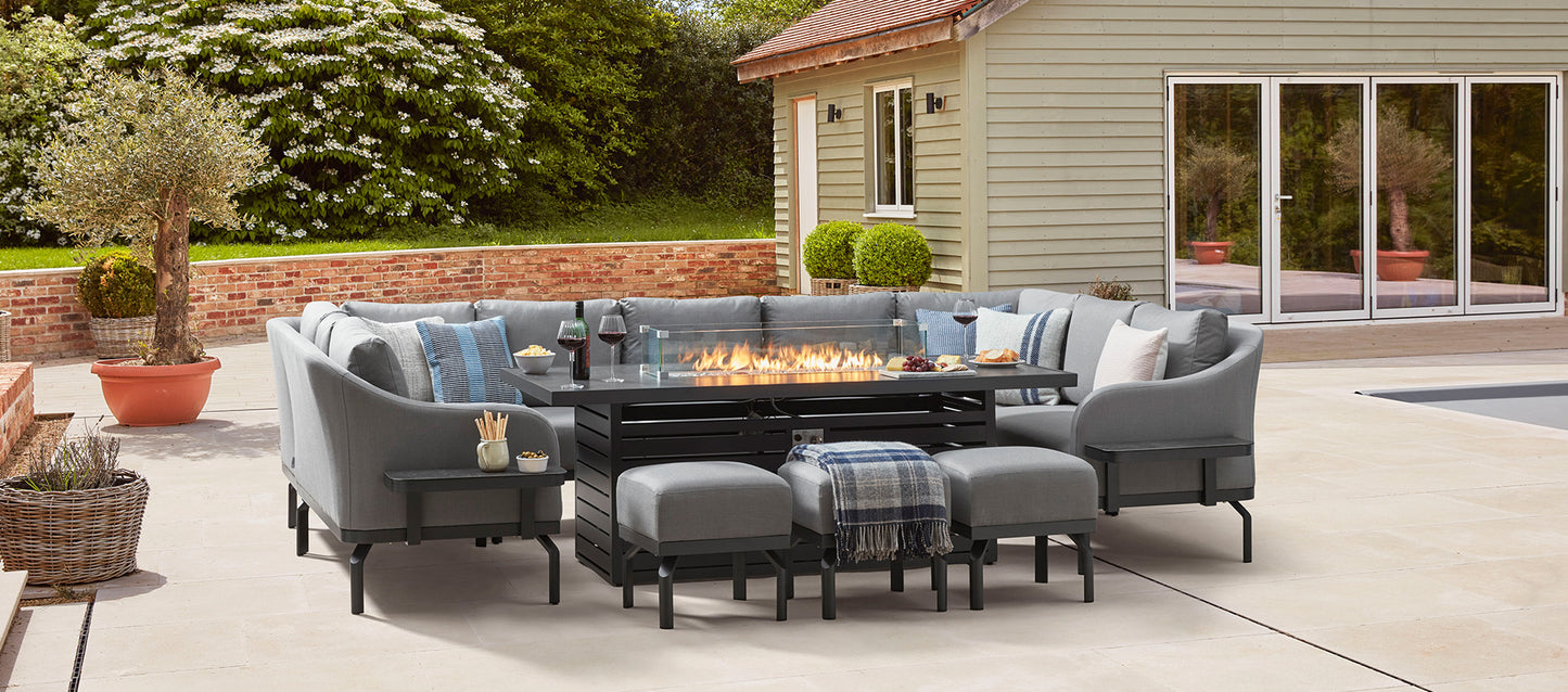 Belgravia 5H - U Shaped Sofa with Footstools and Fire Pit Table