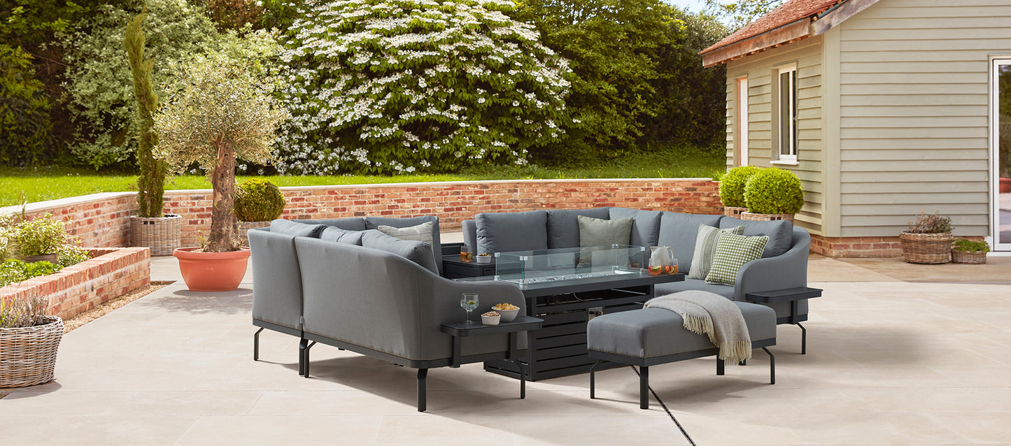 Belgravia 7E - U Shaped Sofa Combo with Fire Pit Table