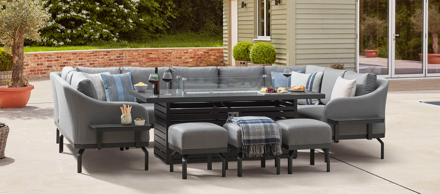Belgravia 5H - U Shaped Sofa with Footstools and Fire Pit Table